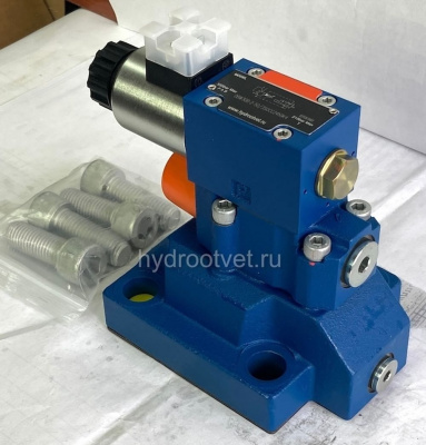 DBW30B2-5X/315XCG24N9K4 - Предохранительный клапан Ду32 с давлением настройки до 315 бар, управление - X - внешний с разгрузкой B = открыт с электроуправлением G24